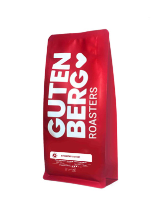 Кофе в зернах Gutenberg Бразилия Сантос 250 г.