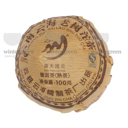 Чай китайский элитный шу пуэр Фабрика Юнь Хай сбор 2021 г. 100 г (то ча)